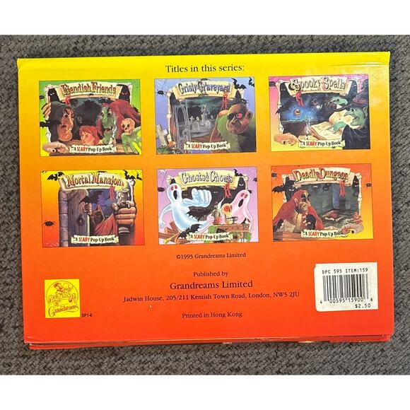 Mortal Mansion Pop-Up Book 1995 Grandreams Vintage Halloween Scary Complete - Picture 7 of 8